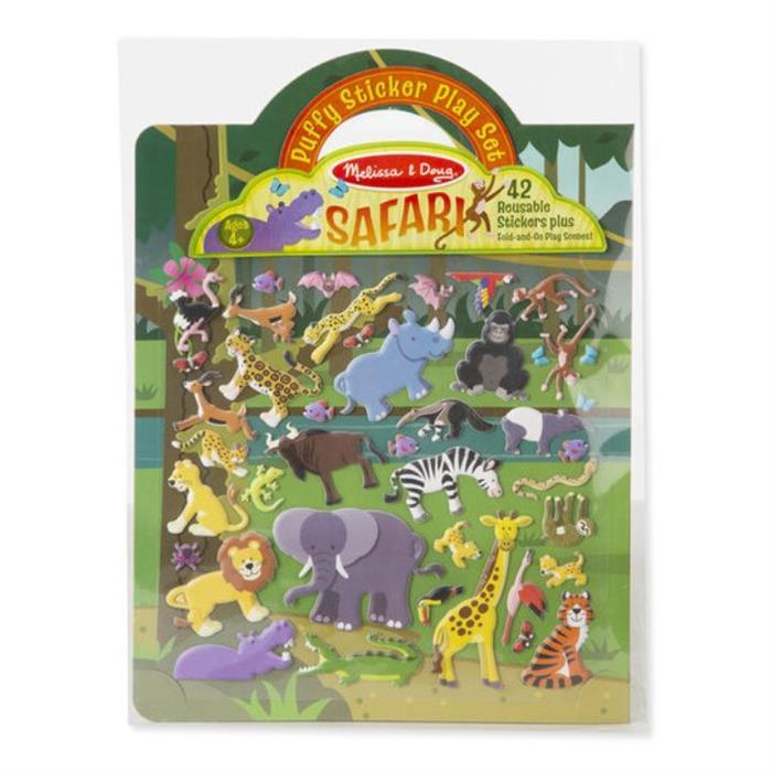 Melissa&Doug Kabartmalı Tak Çıkar Çıkartma Kitabı Safari