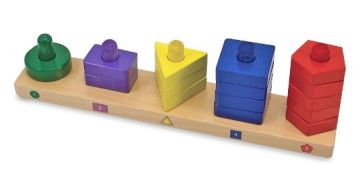 Melissa&Doug Ahşap Renkli Şekil Dizme