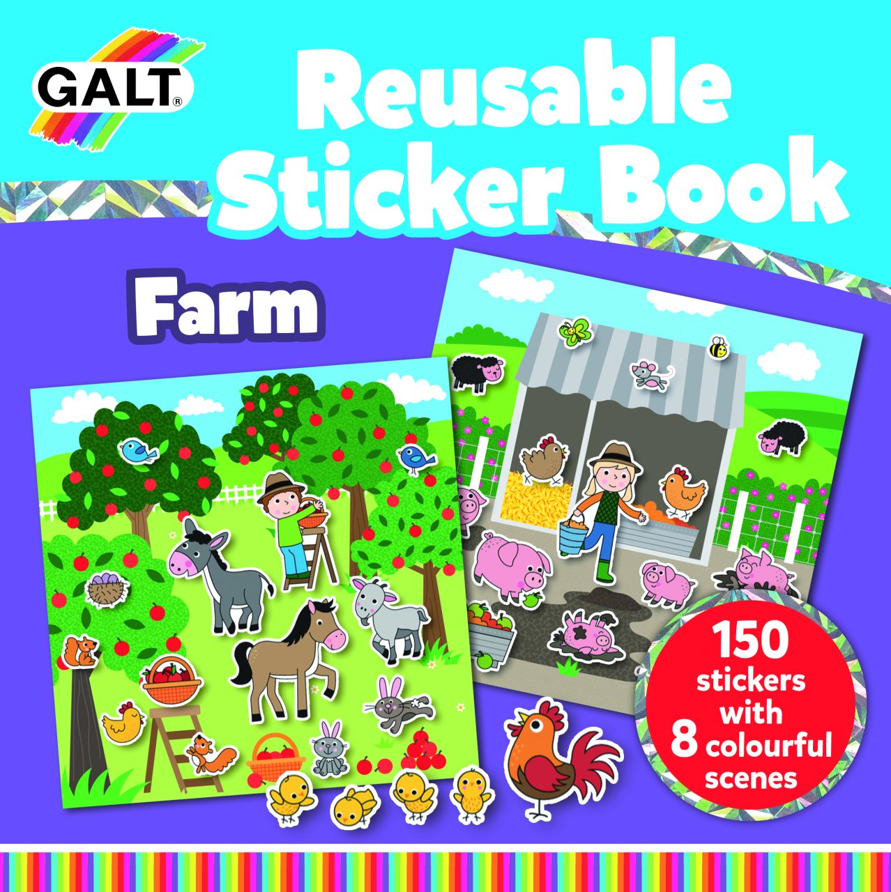 Galt Reusable Sticker Book Farm