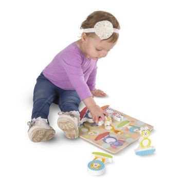 Melissa&Doug Ahşap Sallanan Tombul Yapboz Safari