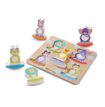 Melissa&Doug Ahşap Sallanan Tombul Yapboz Safari