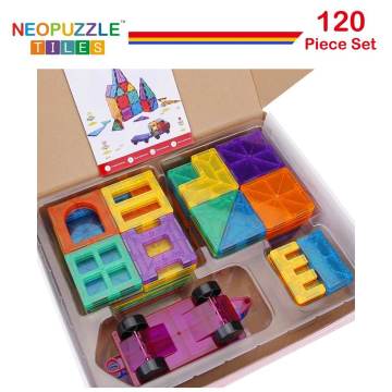 NeoPuzzle Tiles Mıknatıslı Oyuncak 120 Parça Süper Set