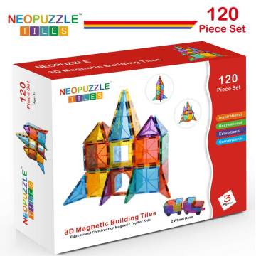 NeoPuzzle Tiles Mıknatıslı Oyuncak 120 Parça Süper Set