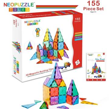 NeoPuzzle Tiles Mıknatıslı Bloklar 155 Parça Mega Set