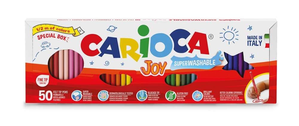 Carioca Joy Süper Yıkanabilir Keçeli Boya Kalemi 50'li (1/2 metre)