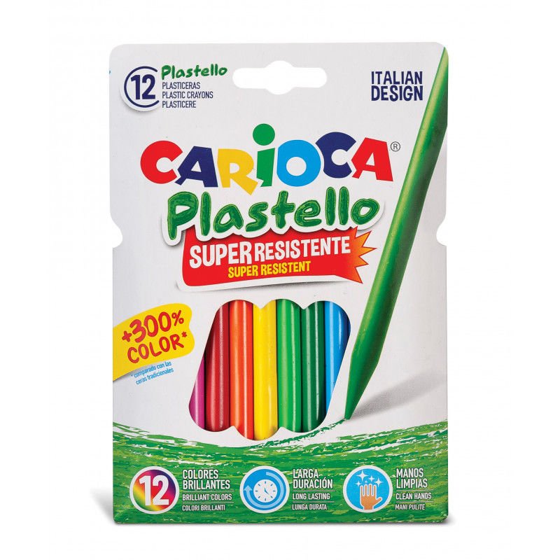 Carioca Elleri Kirletmeyen Yikanabilir Pastel Boya Kalemi 12'li