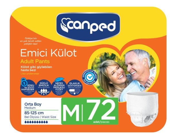 Canped Emici Külot Orta (M) 72 Adet (9X8)