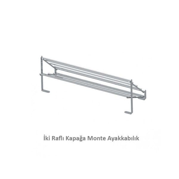 S-6141-C İki Raflı Kapağa Monte Ayakkabılık 60cm