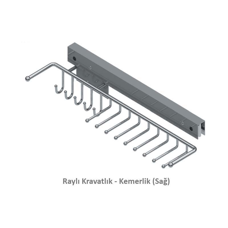 S-6057-C Raylı Kravat-Kemerlik Metal Sağ