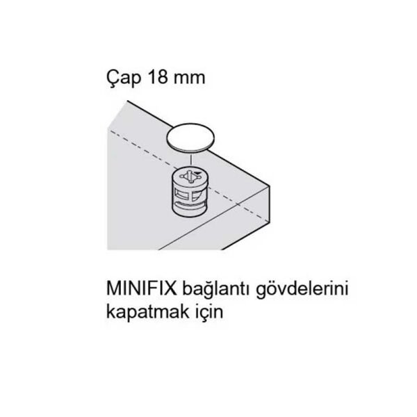 Minifix Tıpası beyaz/krem/kahve (100ad)
