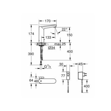 36421000 Eurosmart CE Fot. Lav.Bat. 230V