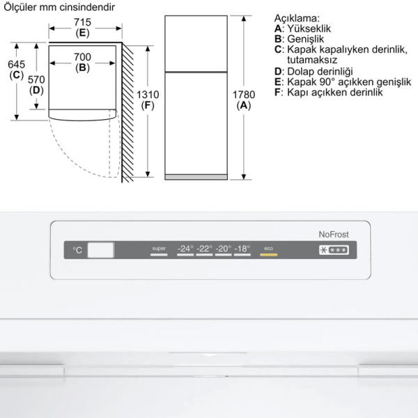 (#) Buzdolabı Solo KD43NNWF0N (Net)