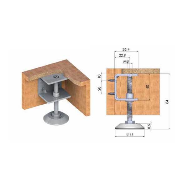 MB 04 Metal Ayarlı Baza Elemanı