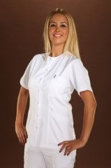 325-Gabardin Sıfır Yaka Tek Üst Doktor Hemşire Forması