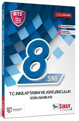 Sınav Yayınları 8. Sınıf LGS T.C. İnkılap Tarihi ve Atatürkçülük Soru Bankası