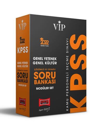 Yargı Yayınları 2022 KPSS Genel Yetenek Genel Kültür VIP Çözümlü ve Cevaplı Modüler Soru Bankası Seti