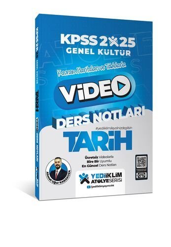 Yediiklim Yayınları 2025 KPSS Genel Kültür Atölye Tarih Video Ders Notları