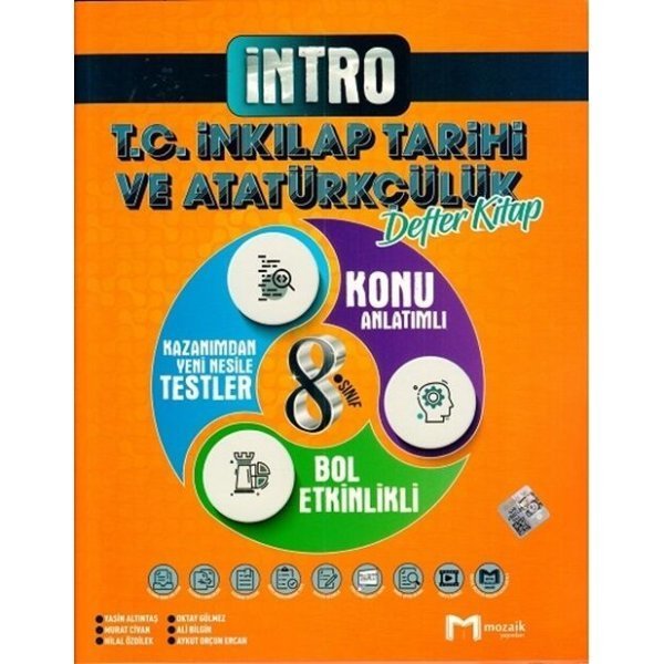 Mozaik Yayınları 8. Sınıf T.C. İnkılap Tarihi ve Atatürkçülük Defter Kitap