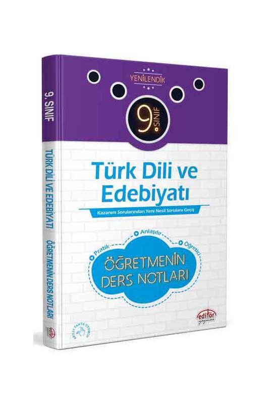 Editör Yayınları 9. Sınıf Türk Dili Edebiyatı Öğretmenin Ders Notları