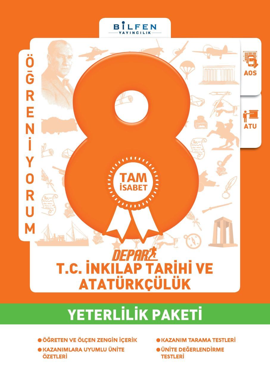 Bilfen Yayınları 8. Sınıf T.C. İnkılap Tarihi ve Atatürkçülük Depar Yeterlilik Paketi