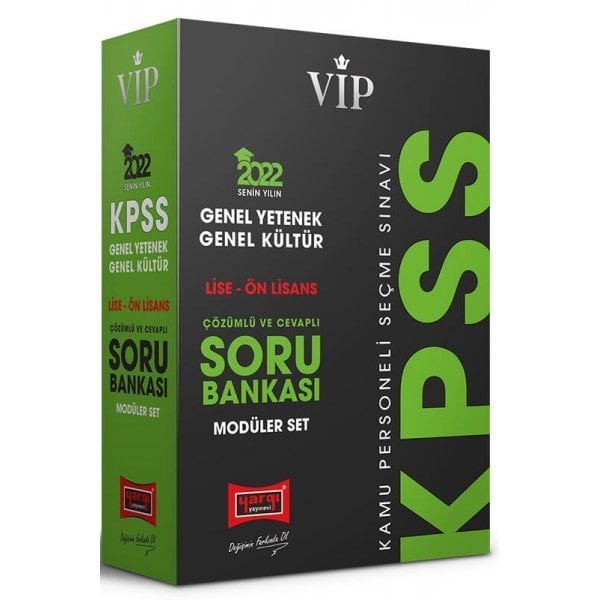 Yargı Yayınları 2022 KPSS VİP Genel Yetenek Genel Kültür Lise Ön Lisans Modüler Soru Bankası