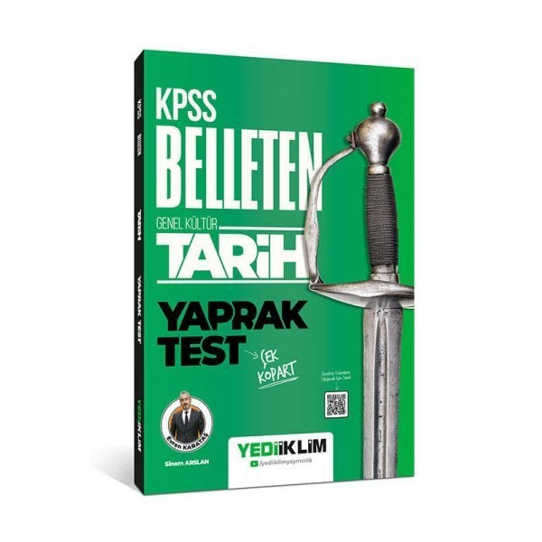 Yediiklim Yayınları KPSS Genel Kültür Belleten Tarih Çek Kopart Yaprak Test