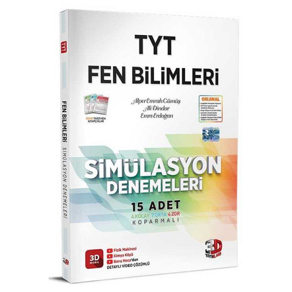 3D Yayınları 2024 TYT Fen Bilimleri Simülasyon Denemeleri