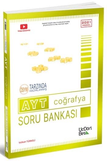 ÜçDörtBeş Yayınları AYT Coğrafya Soru Bankası