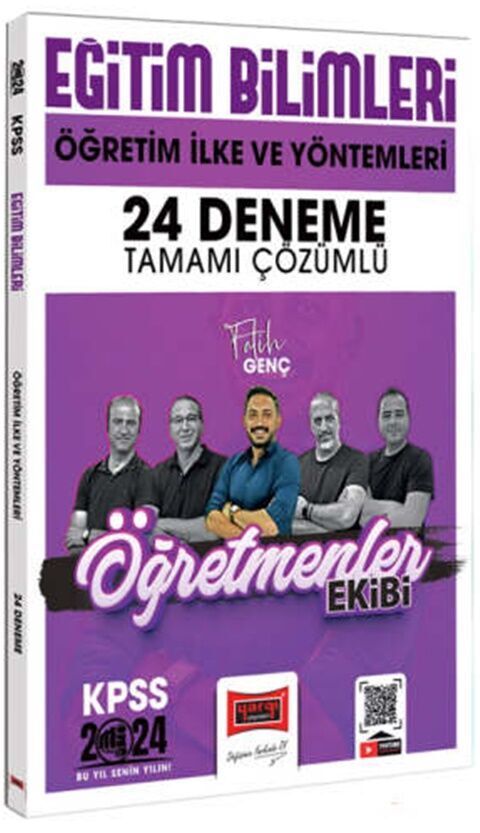 Yargı Yayınları 2024 KPSS Eğitim Bilimleri Öğretmenler Ekibi Öğretim İlke ve Yöntemleri Tamamı Çözümlü 24 Deneme