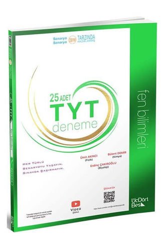 ÜçDörtBeş Yayınları 2024 TYT Fen Bilimleri 25 Deneme Sınavı
