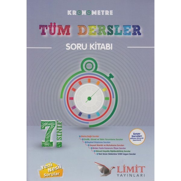 Limit Yayınları 7. Sınıf Tüm Dersler Kronometre Soru Kitabı