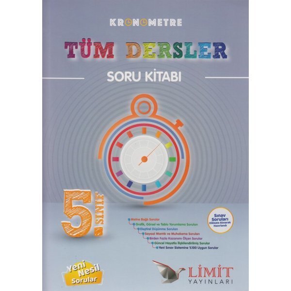 Limit Yayınları 5. Sınıf Tüm Dersler Kronometre Soru Kitabı