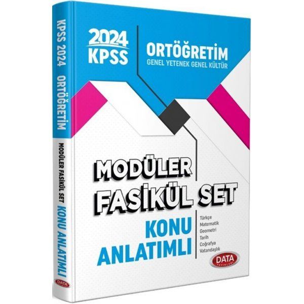 Data Yayınları 2024 KPSS Ortaöğretim Konu Anlatımlı Modüler Fasikül Set