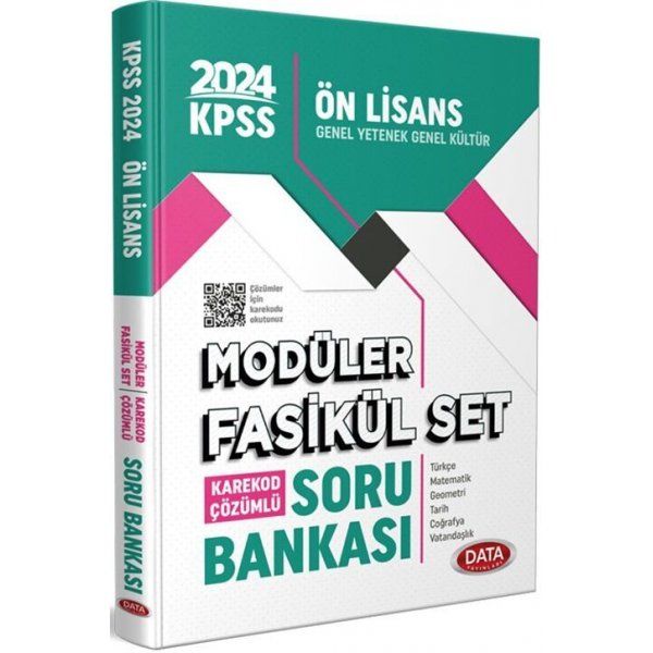 Data Yayınları 2024 KPSS Ön Lisans Soru Bankası Modüler Fasikül Set Karekod Çözümlü