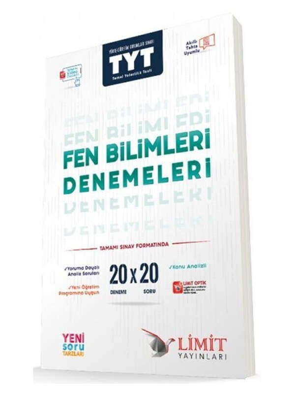 Limit Yayınları TYT Fen Bilimleri 20x20 Denemeleri