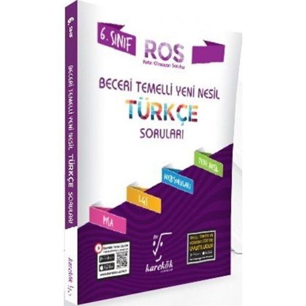 Karekök Yayınları 6. Sınıf Türkçe ROS Serisi Soru Bankası
