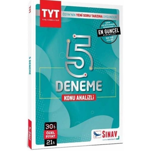 Sınav Yayınları TYT 5 Deneme Kitabı Konu Analizli
