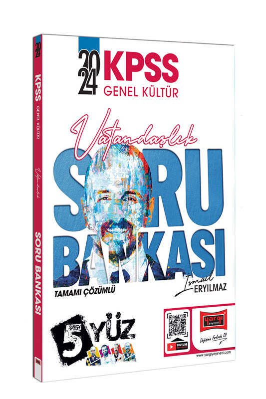 Yargı Yayınları 2024 KPSS Genel Kültür 5Yüz Vatandaşlık Tamamı Çözümlü Soru Bankası