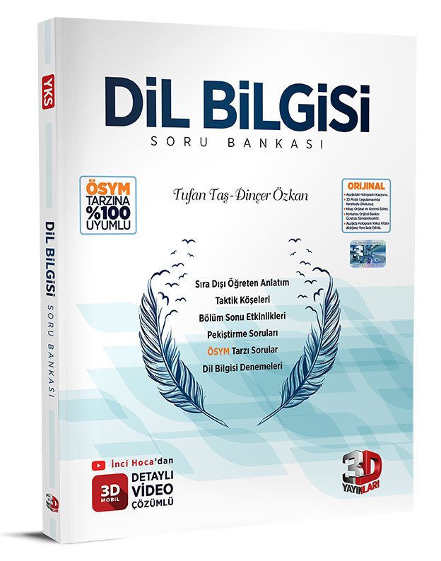 3D Yayınları TYT Dil Bilgisi Tamamı Video Çözümlü Soru Bankası