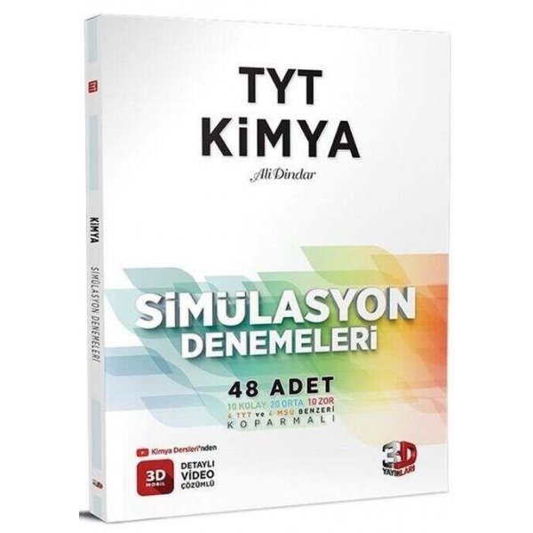 3D Yayınları TYT Kimya Simülasyon Denemeleri Detaylı Video Çözümlü