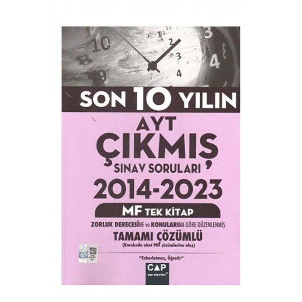 Çap Yayınları 2024 AYT (Matematik-Fen) Son 10 Yılın Çıkmış Sınav Soruları (2014-2023)