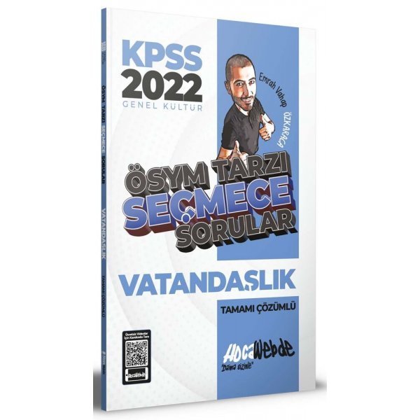 HocaWebde Yayınları 2022 KPSS Vatandaşlık ÖSYM Tarzı Seçmece Sorular Tamamı Çözümlü Soru Bankası