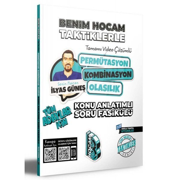 Benim Hocam Yayınları 2022 Tüm Adaylar İçin Taktiklerle Permütasyon Kombinasyon Olasılık Konu Anlatımlı Soru Fasikülü