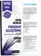 Pegem Yayınları 2024 KPSS Eğitim Bilimleri Program Geliştirme Yaprak Test