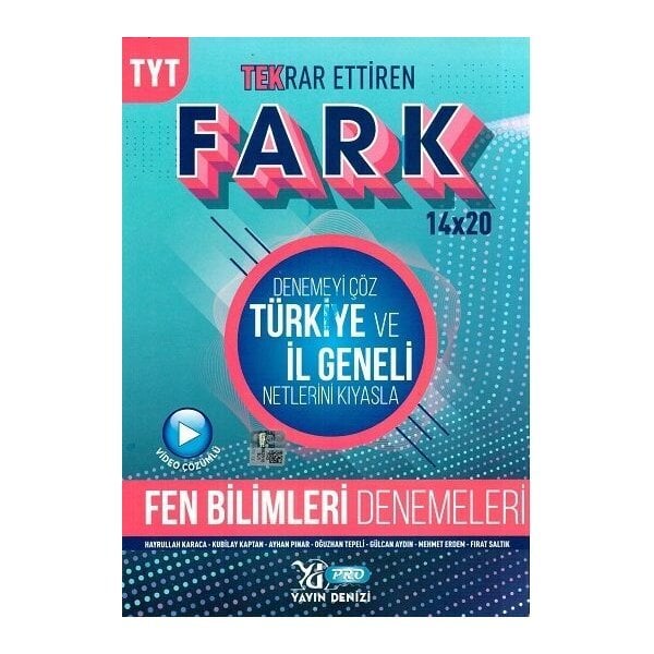 Yayın Denizi Yayınları TYT Fen Bilimleri Fark 14 x 20 Tekrar Ettiren Denemeleri