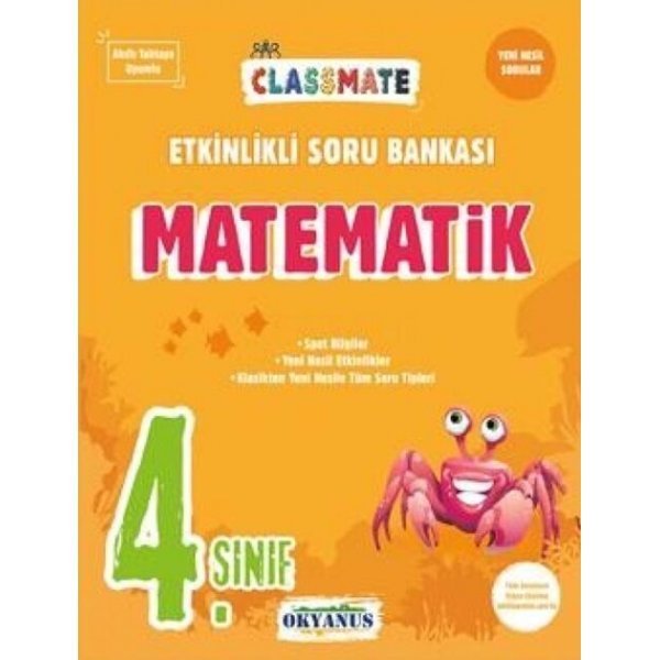 Okyanus Yayınları 4. Sınıf Matematik Classmate Etkinlikli Soru Bankası