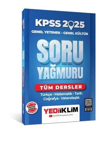 Yediiklim Yayınları 2025 KPSS Genel Yetenek Genel Kültür Tüm Dersler Soru Yağmuru