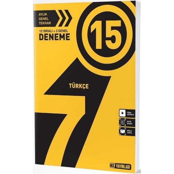 Hız Yayınları 7. Sınıf Türkçe 15 Deneme