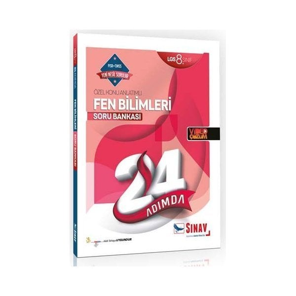 Sınav Yayınları 8. Sınıf LGS Fen Bilimleri 24 Adımda Özel Konu Anlatımlı Soru Bankası