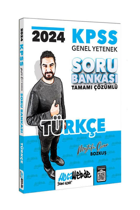 HocaWebde Yayınları 2024 KPSS Genel Yetenek Türkçe Tamamı Çözümlü Soru Bankası